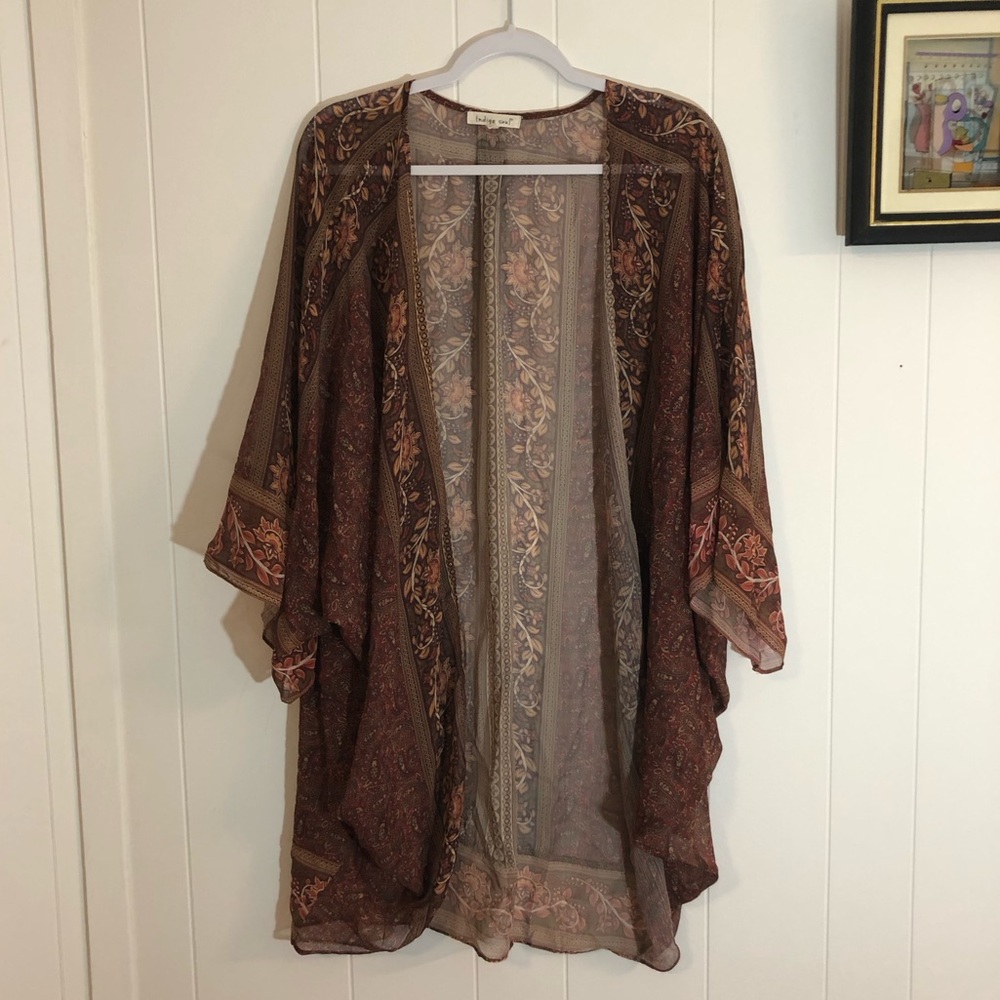 Indigo Soul Paisley Sheer Wrap S-L